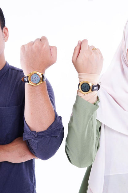 JAM TANGAN KIBLAT HARAMEEN LATHER
