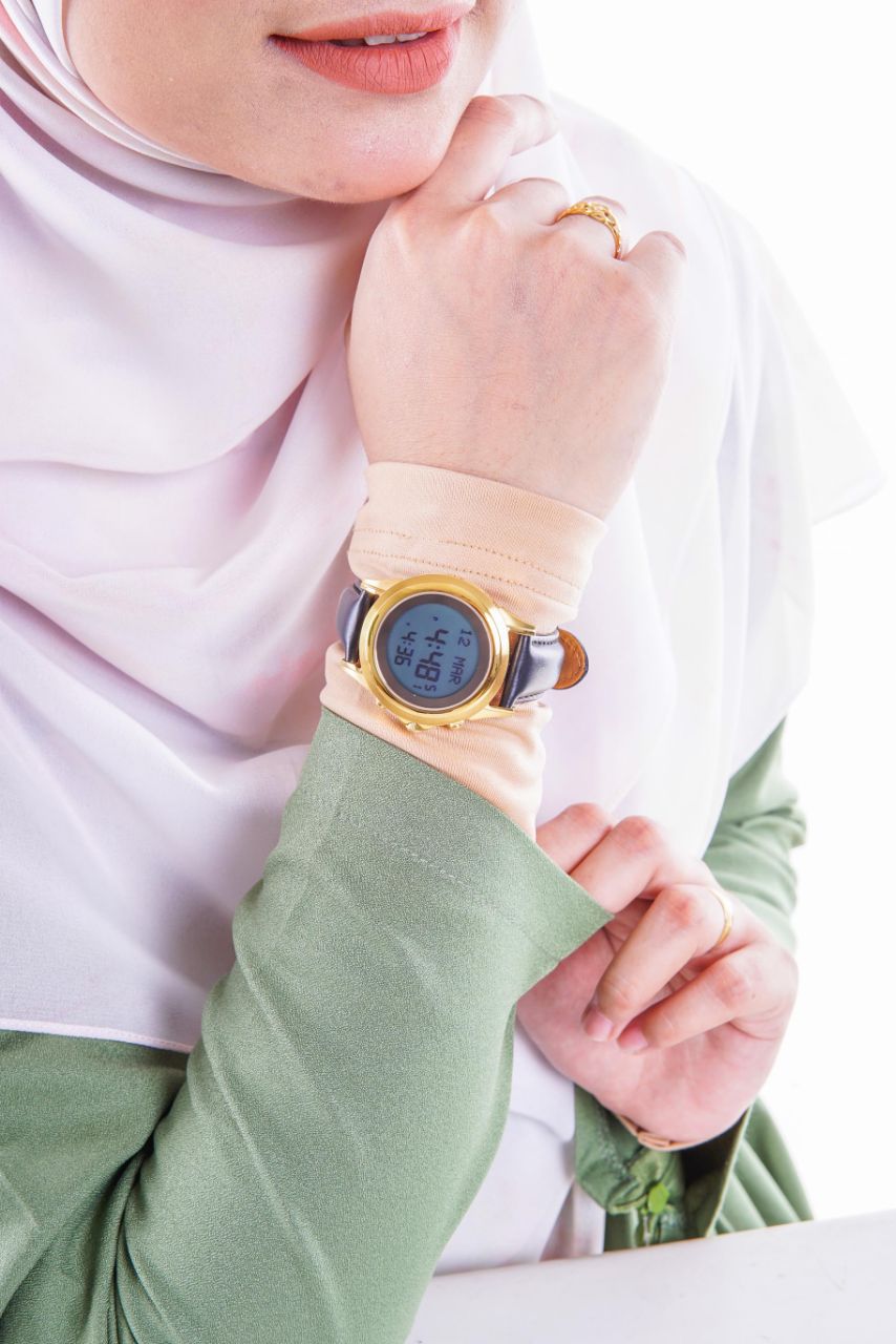 JAM TANGAN KIBLAT HARAMEEN LATHER