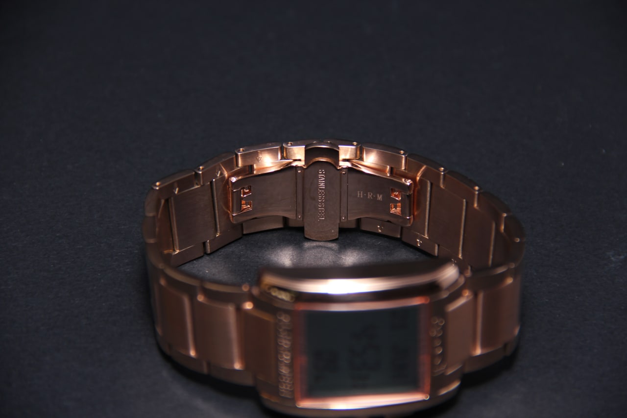 JAM TANGAN KIBLAT HARAMEEN STAINLESS STEEL SQUARE