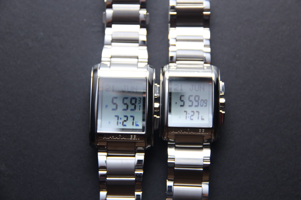 JAM TANGAN KIBLAT HARAMEEN STAINLESS STEEL SQUARE