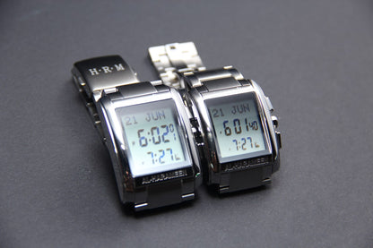 JAM TANGAN KIBLAT HARAMEEN STAINLESS STEEL SQUARE