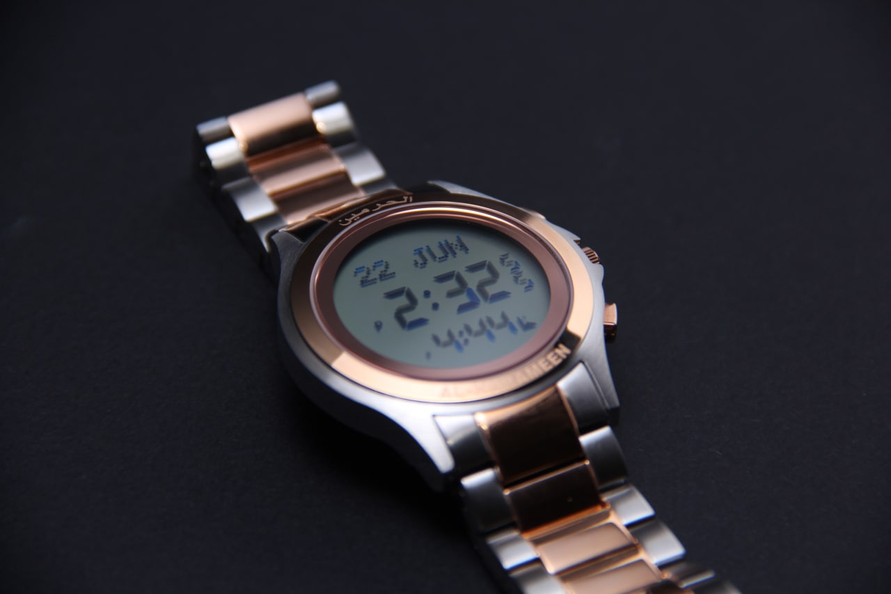 JAM TANGAN KIBLAT  HARAMEEN STAINLESS STEEL