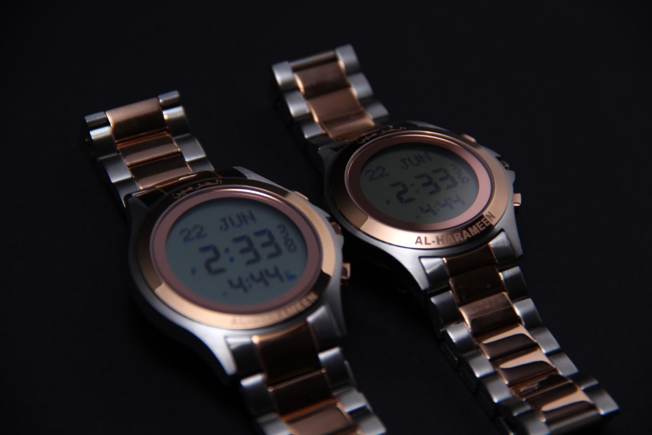 JAM TANGAN KIBLAT  HARAMEEN STAINLESS STEEL