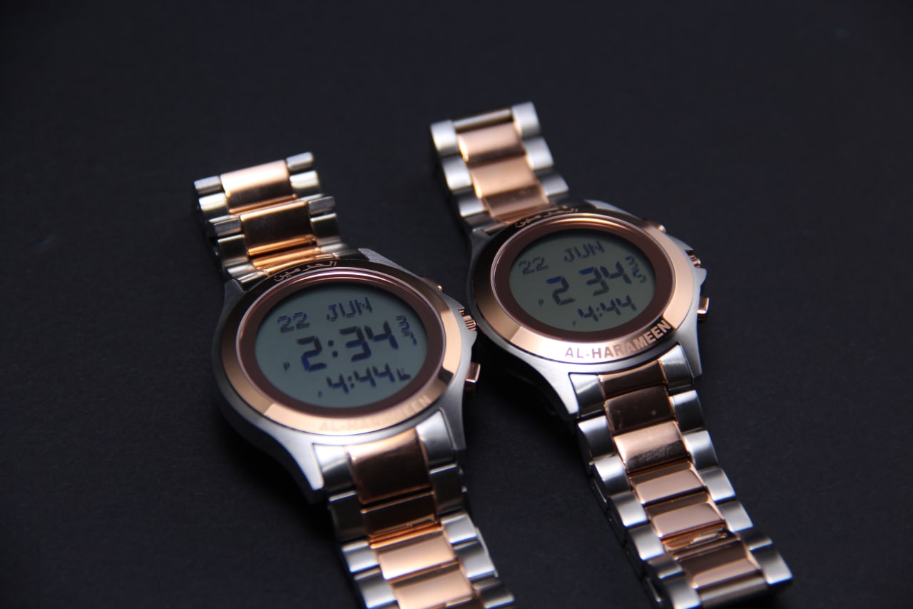 JAM TANGAN KIBLAT  HARAMEEN STAINLESS STEEL