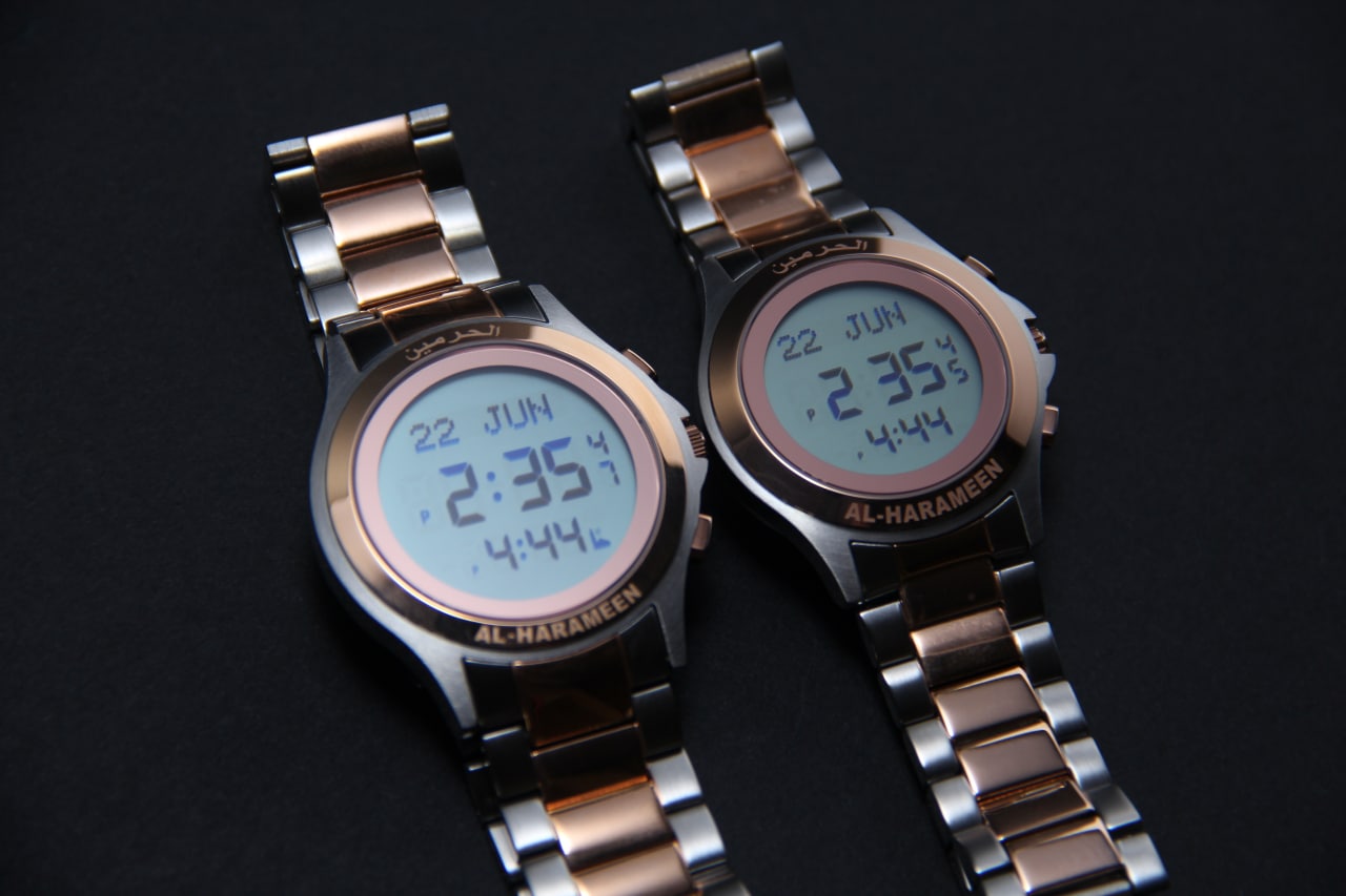 JAM TANGAN KIBLAT  HARAMEEN STAINLESS STEEL