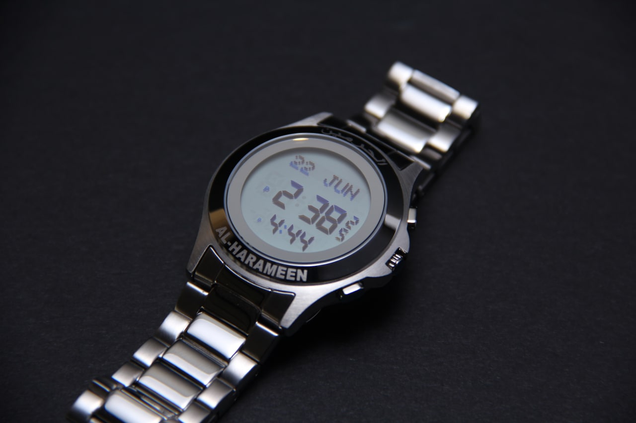 JAM TANGAN KIBLAT  HARAMEEN STAINLESS STEEL