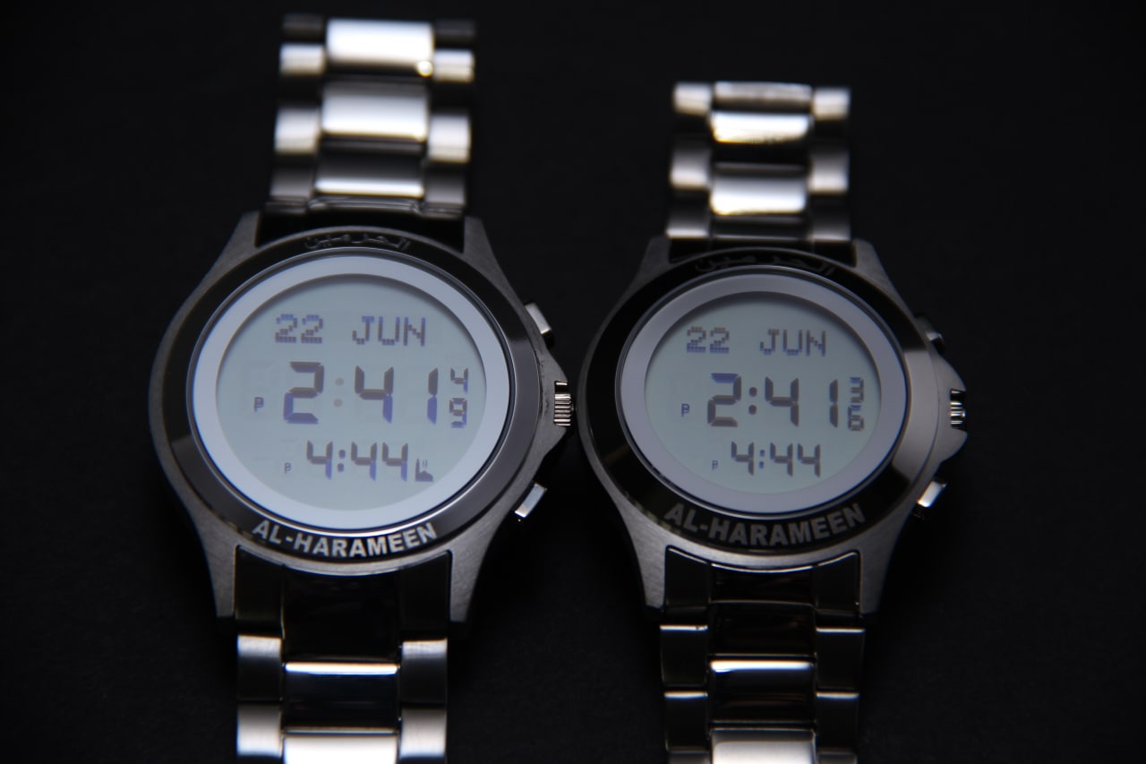 JAM TANGAN KIBLAT  HARAMEEN STAINLESS STEEL