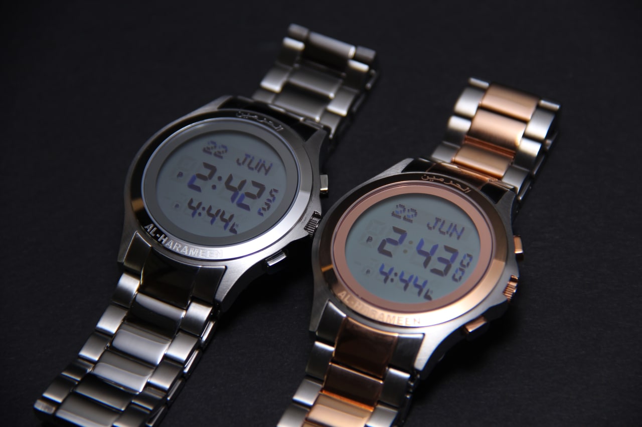 JAM TANGAN KIBLAT  HARAMEEN STAINLESS STEEL