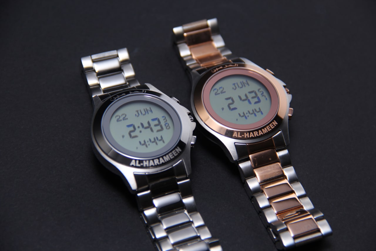 JAM TANGAN KIBLAT  HARAMEEN STAINLESS STEEL
