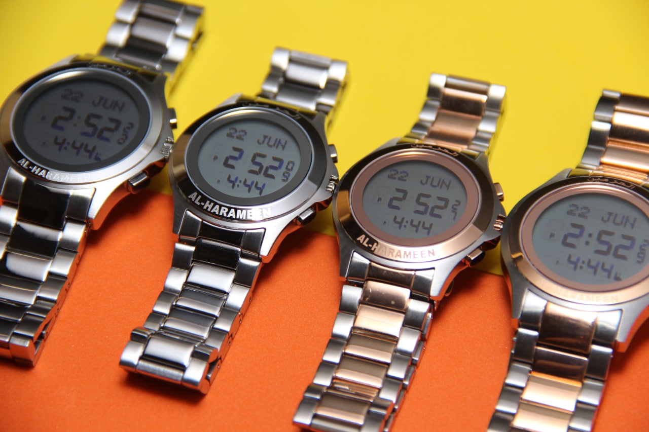 JAM TANGAN KIBLAT  HARAMEEN STAINLESS STEEL