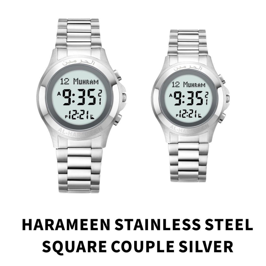 JAM TANGAN KIBLAT  HARAMEEN STAINLESS STEEL