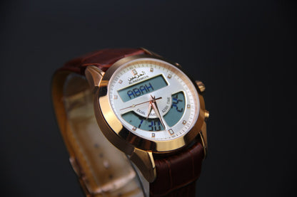 JAM TANGAN KIBLAT HARAMEEN  HA-6102 MEN (BUTTERFLY BUCKLE)