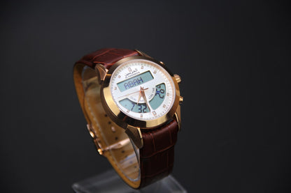 JAM TANGAN KIBLAT HARAMEEN  HA-6102 MEN (BUTTERFLY BUCKLE)