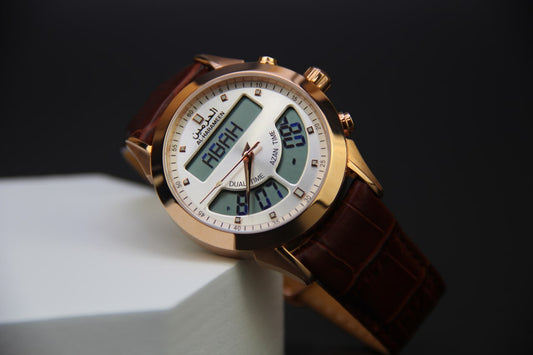 JAM TANGAN KIBLAT HARAMEEN  HA-6102 MEN (BUTTERFLY BUCKLE)