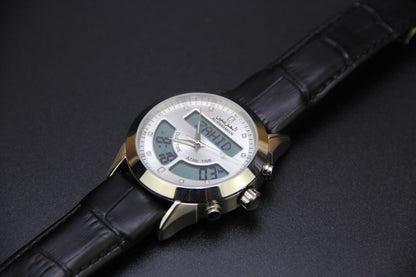 JAM TANGAN KIBLAT HARAMEEN  HA-6102 MEN (BUTTERFLY BUCKLE)