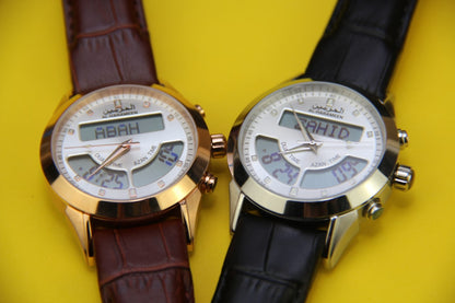JAM TANGAN KIBLAT HARAMEEN  HA-6102 MEN (BUTTERFLY BUCKLE)