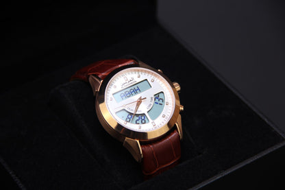 JAM TANGAN KIBLAT HARAMEEN  HA-6102 MEN (BUTTERFLY BUCKLE)