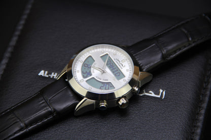 JAM TANGAN KIBLAT HARAMEEN  HA-6102 MEN (BUTTERFLY BUCKLE)