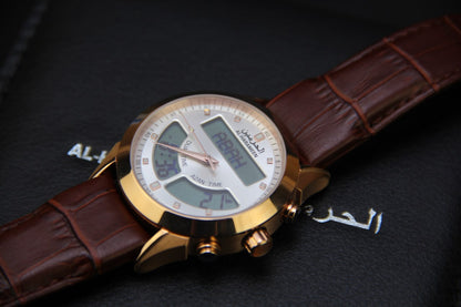 JAM TANGAN KIBLAT HARAMEEN  HA-6102 MEN (BUTTERFLY BUCKLE)