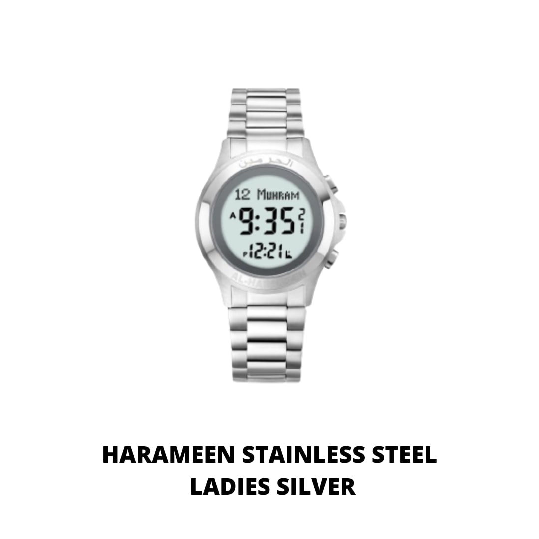 JAM TANGAN KIBLAT  HARAMEEN STAINLESS STEEL