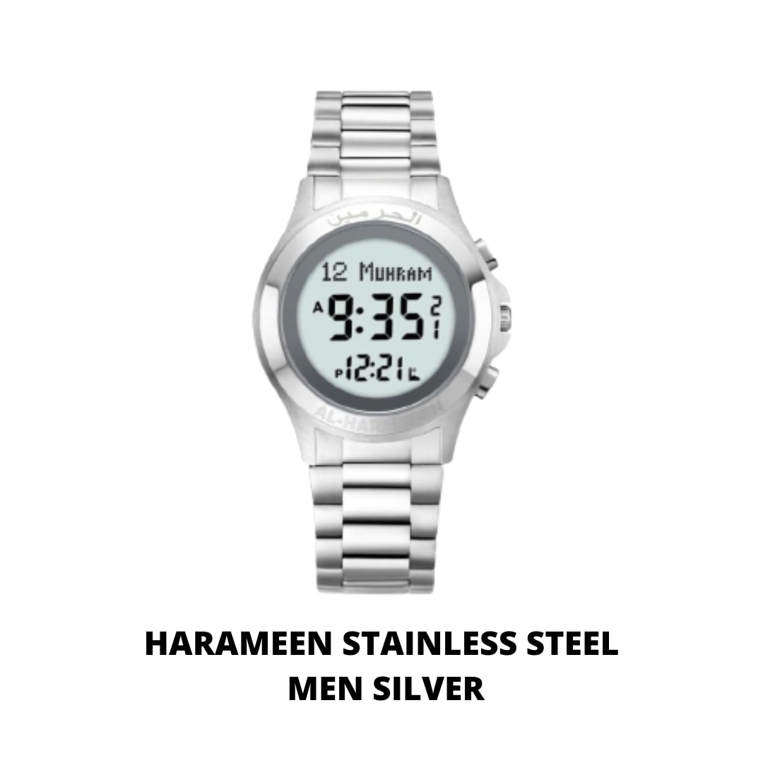 JAM TANGAN KIBLAT  HARAMEEN STAINLESS STEEL