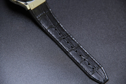 JAM TANGAN KIBLAT HARAMEEN  HA-6108 MEN LEATHER (BUTTERFLY BUCKLE)
