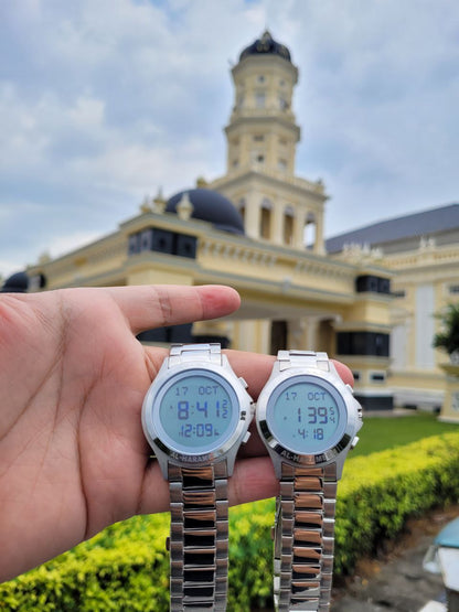 JAM TANGAN KIBLAT  HARAMEEN STAINLESS STEEL