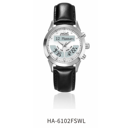 JAM TANGAN KIBLAT HARAMEEN  HA-6102 MEN (BUTTERFLY BUCKLE)