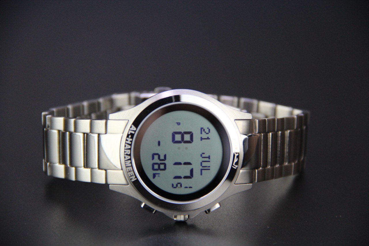 JAM TANGAN KIBLAT  HARAMEEN STAINLESS STEEL