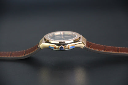 JAM TANGAN KIBLAT HARAMEEN  HA-6108 MEN LEATHER (BUTTERFLY BUCKLE)