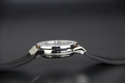 JAM TANGAN KIBLAT HARAMEEN  HA-6108 MEN LEATHER (BUTTERFLY BUCKLE)