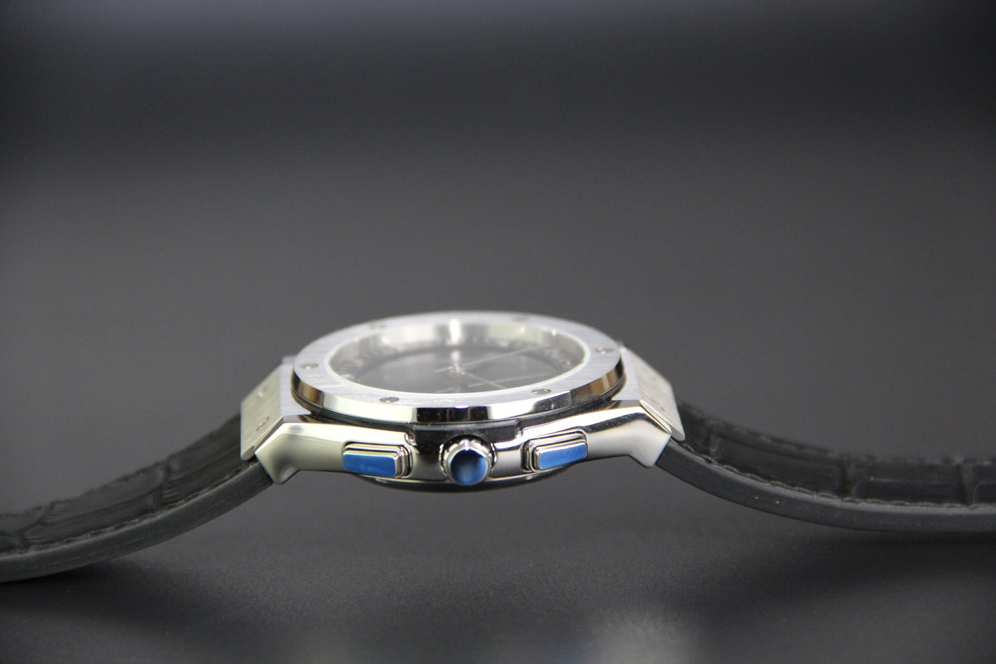 JAM TANGAN KIBLAT HARAMEEN  HA-6108 MEN LEATHER (BUTTERFLY BUCKLE)